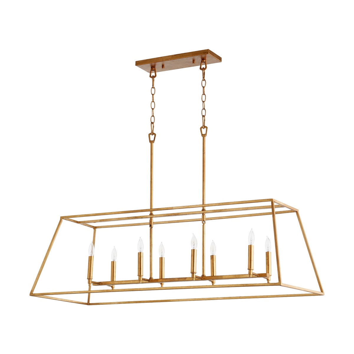Gabriel Gold Leaf Traditional Linear Pendant