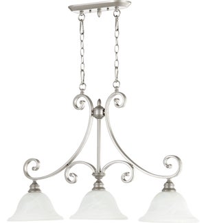 Bryant 3 Light Traditional Classic Nickel Linear Pendant