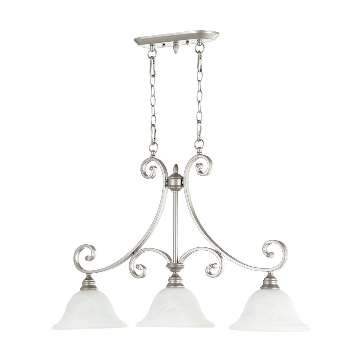 Bryant 3 Light Traditional Classic Nickel Linear Pendant