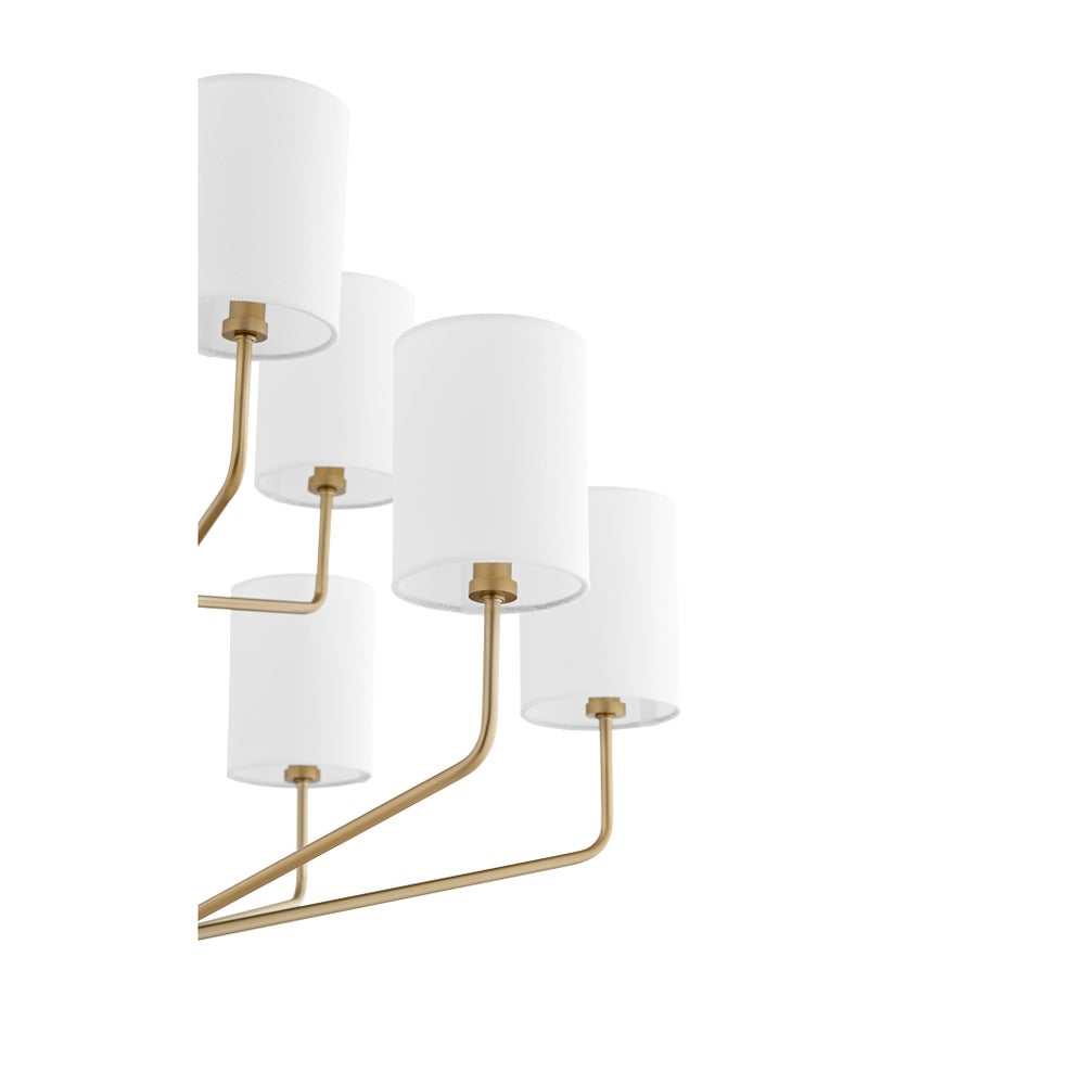 HARMONY 9 Light chandelier- Aged Brass