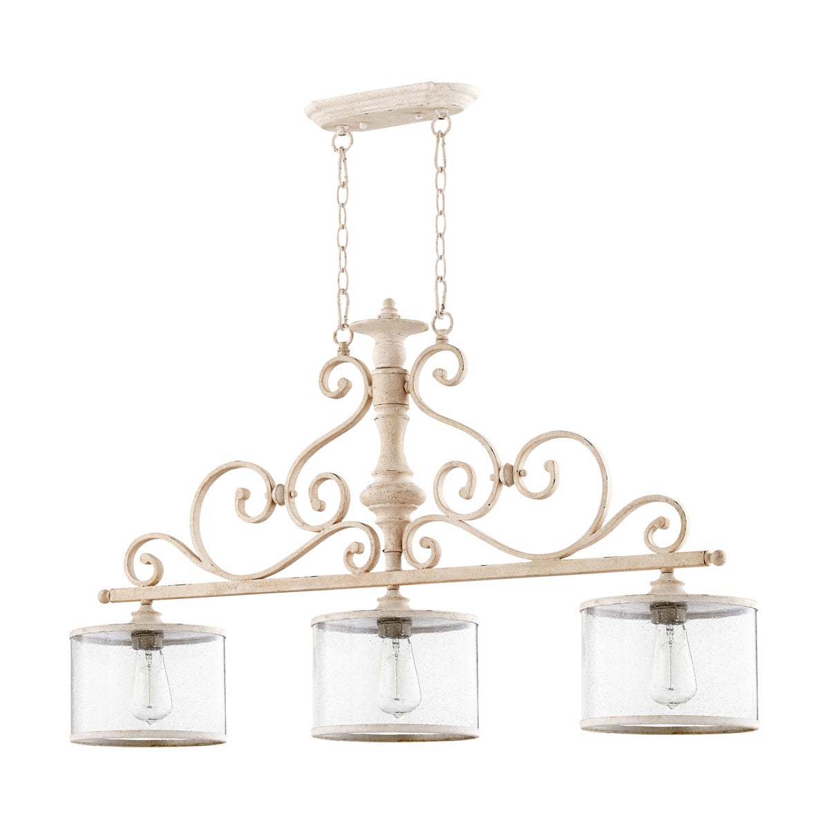 San Miguel 3 Light Traditional Persian White Linear Pendant