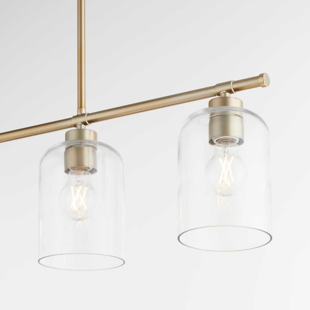 Tribute 4-Light Linear Pendant - Aged Brass