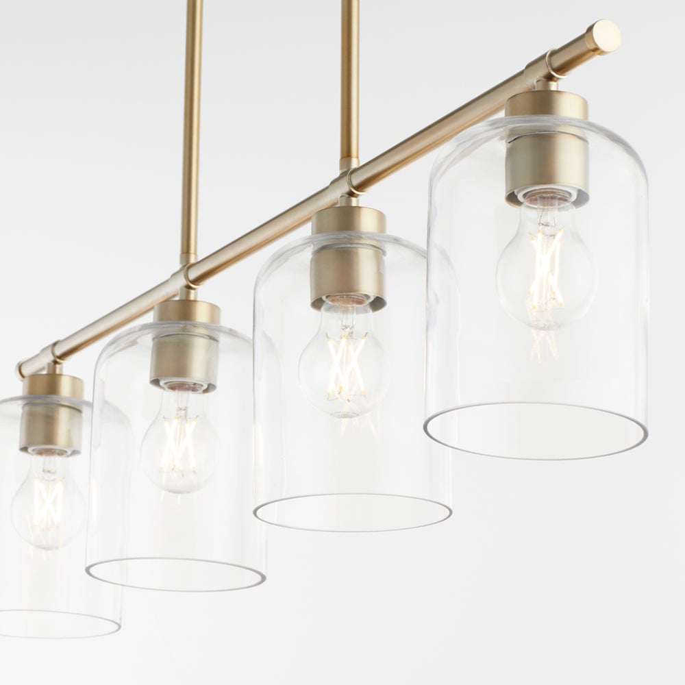 Tribute 4-Light Linear Pendant - Aged Brass