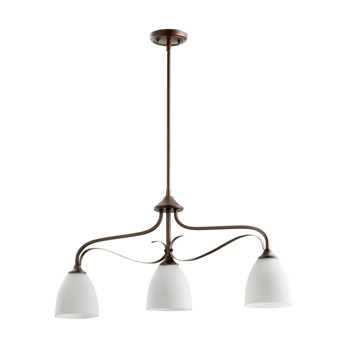 Jardin 3 Light Transitional Oiled Bronze Linear Pendant