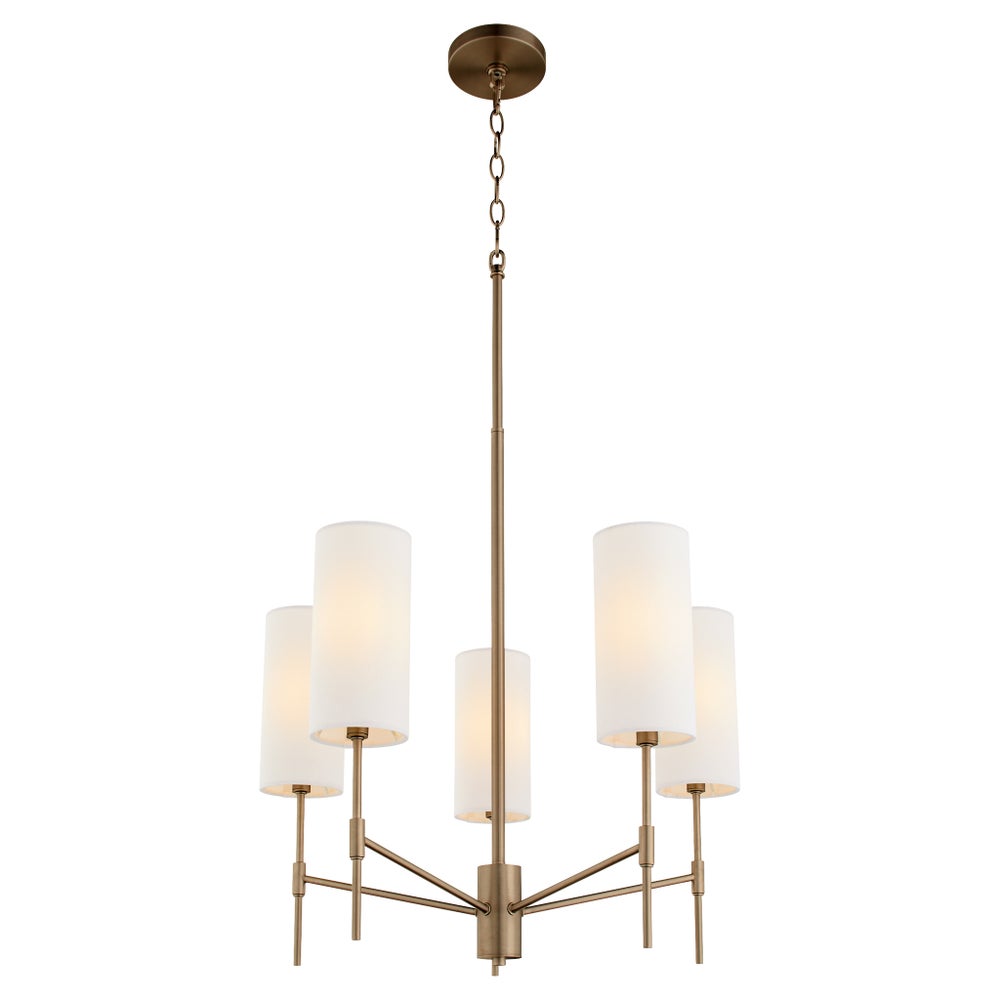 HAMILTON 5 Light Chandelier - Dark Brass