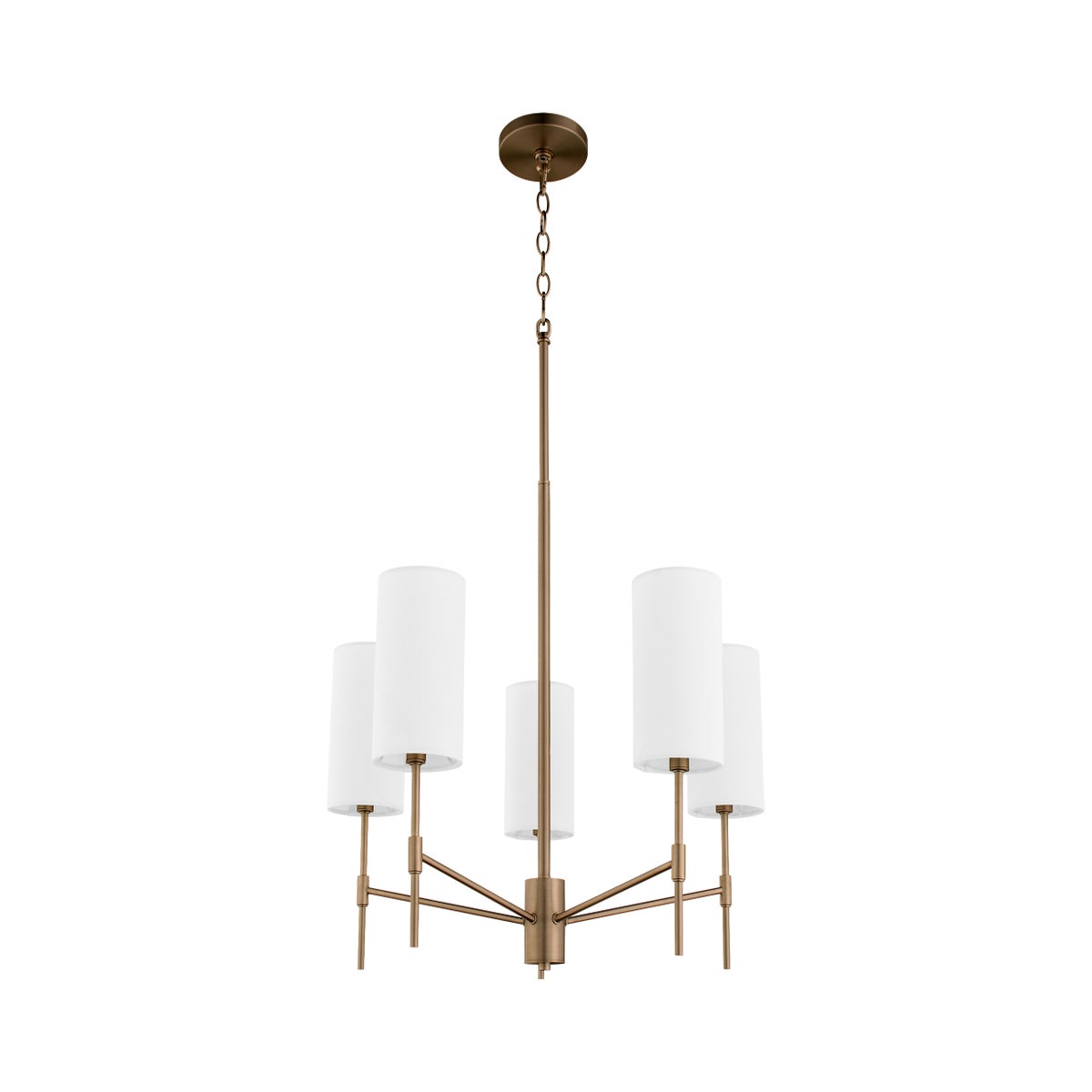 HAMILTON 5 Light Chandelier - Dark Brass
