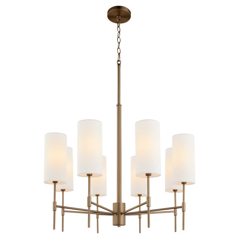HAMILTON 8 Light Chandelier - Dark Brass