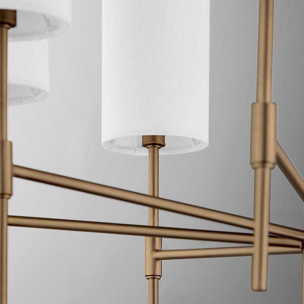 HAMILTON 8 Light Chandelier - Dark Brass