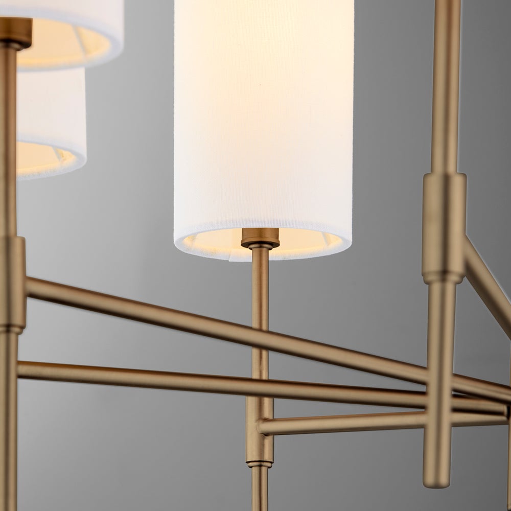 HAMILTON 8 Light Chandelier - Dark Brass