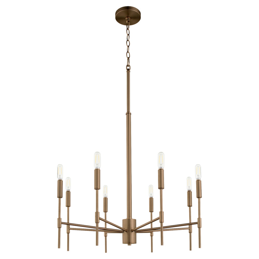 HAMILTON 8 Light Chandelier - Dark Brass