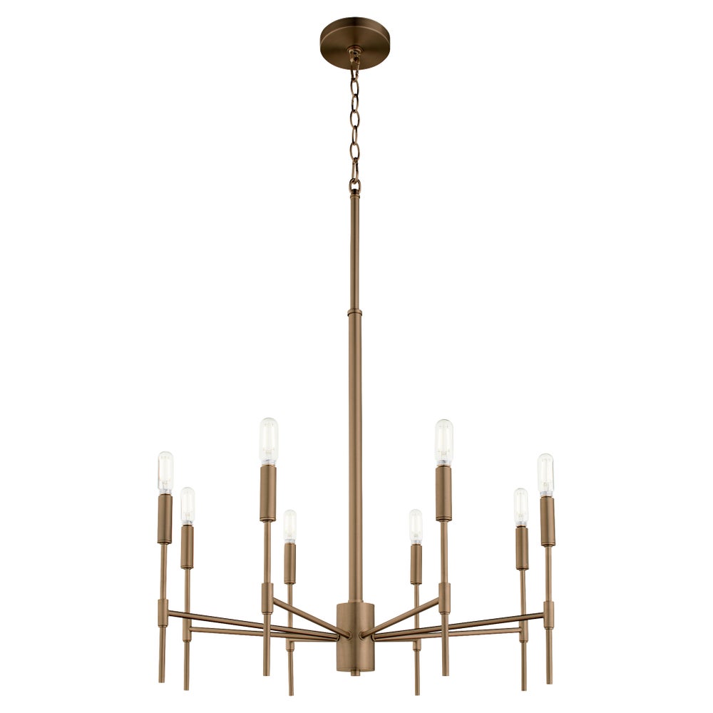 HAMILTON 8 Light Chandelier - Dark Brass