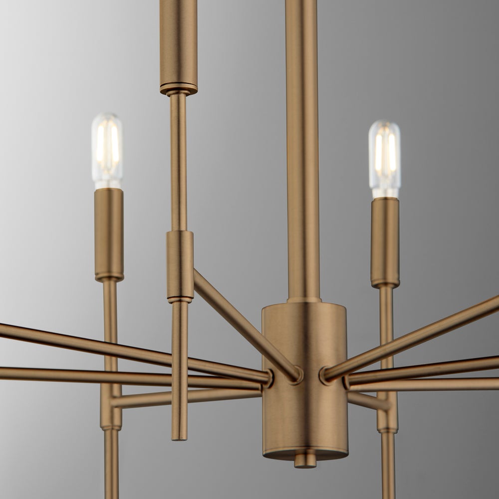 HAMILTON 8 Light Chandelier - Dark Brass