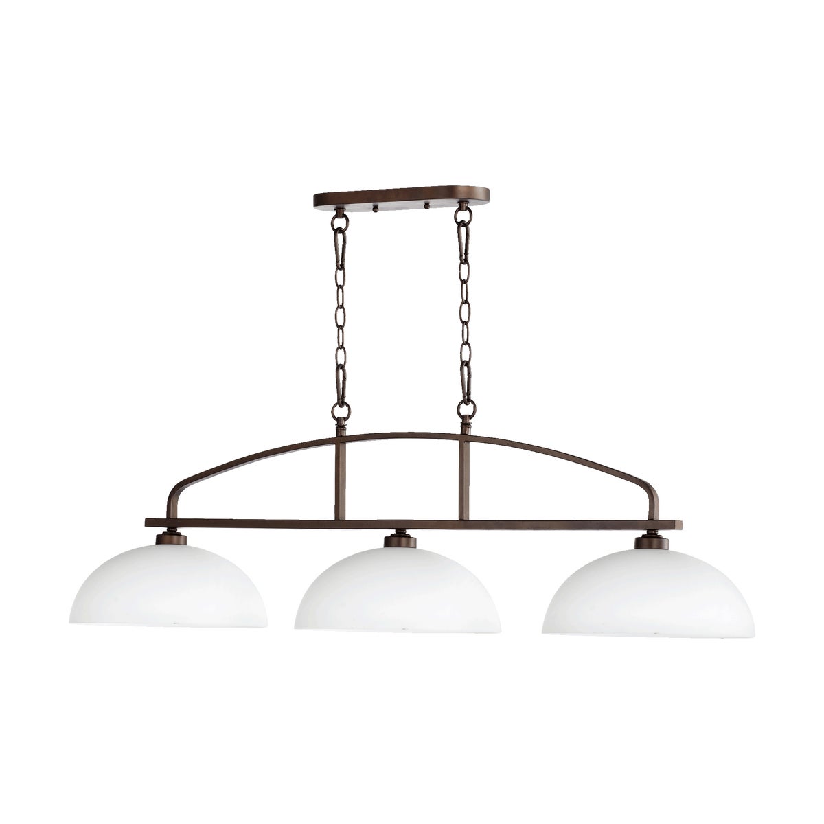 Reyes 3 Light Transitional Oiled Bronze Linear Pendant