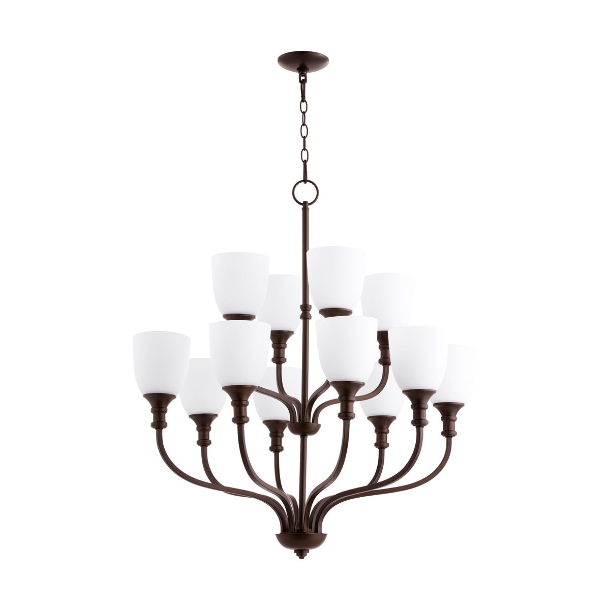 Richmond 12 Light Oiled Bronze Transitional Chandelier