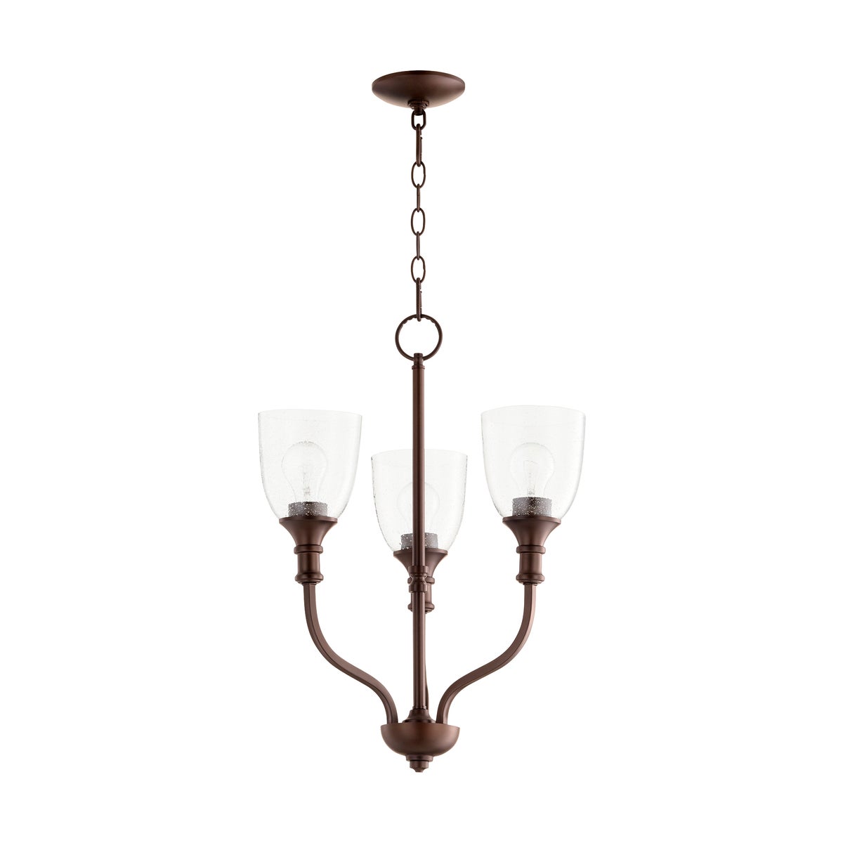 Richmond 3 Light Oiled Bronze Transitional Chandelier