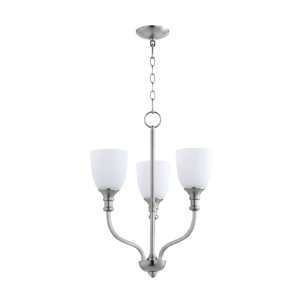 Richmond 3 Light Satin Nickel Transitional Chandelier