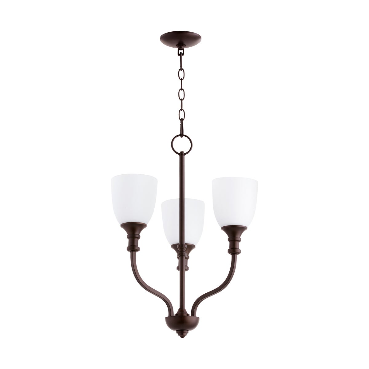 Richmond 3 Light Oiled Bronze Transitional Chandelier