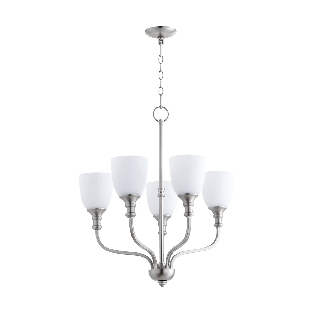Richmond 5 Light Satin Nickel Transitional Chandelier