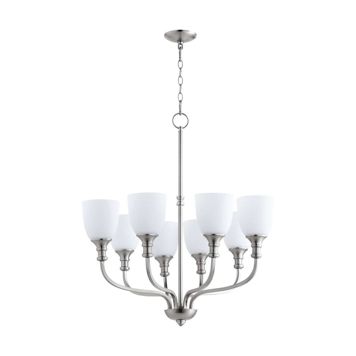 Richmond 8 Light Satin Nickel Transitional Chandelier