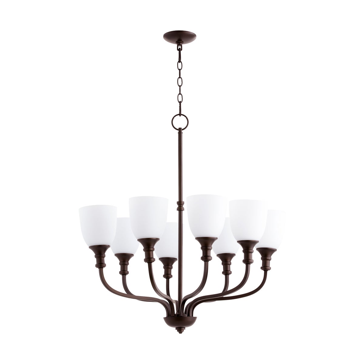 Richmond 8 Light Oiled Bronze Transitional Chandelier