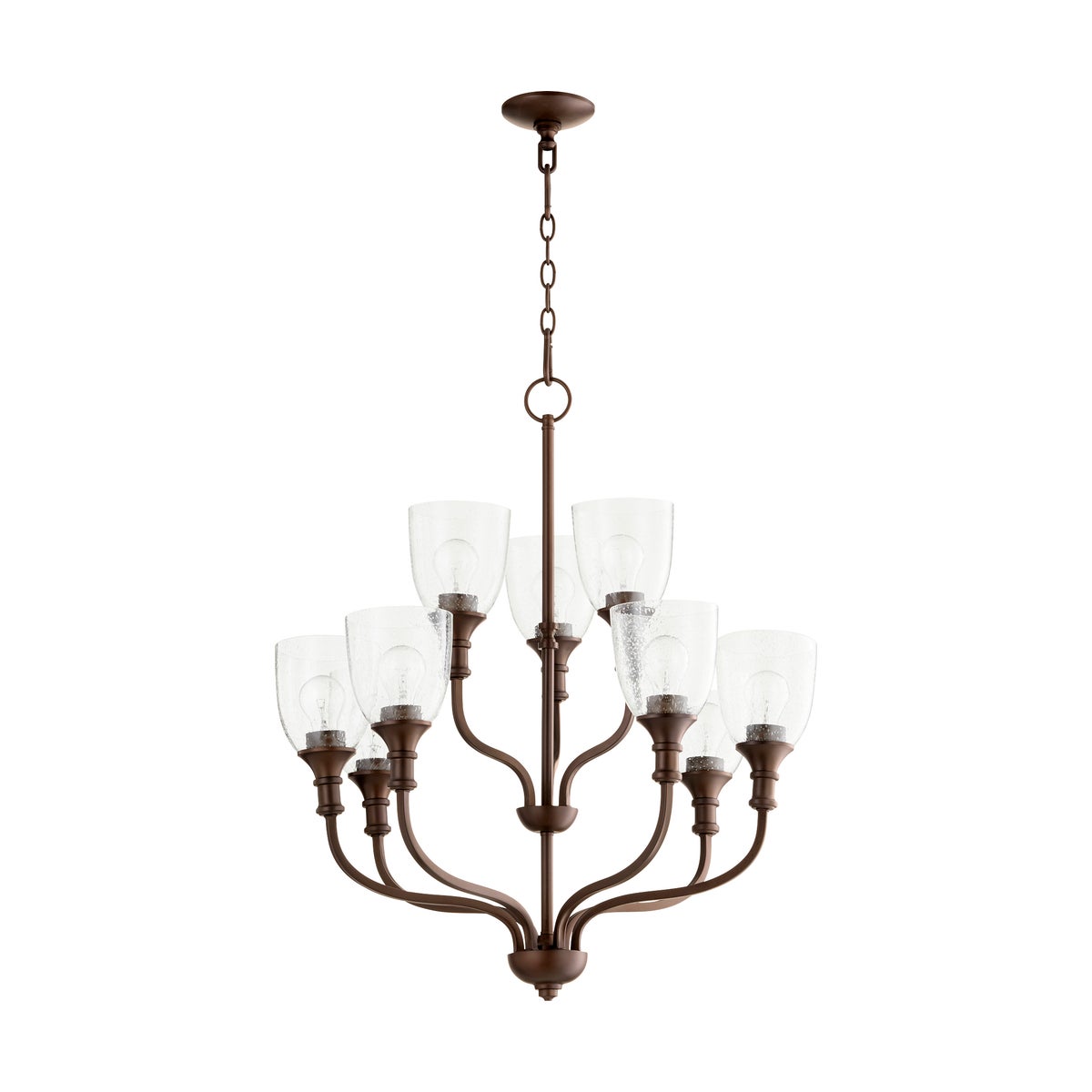 Richmond 9 Light Oiled Bronze Transitional Chandelier