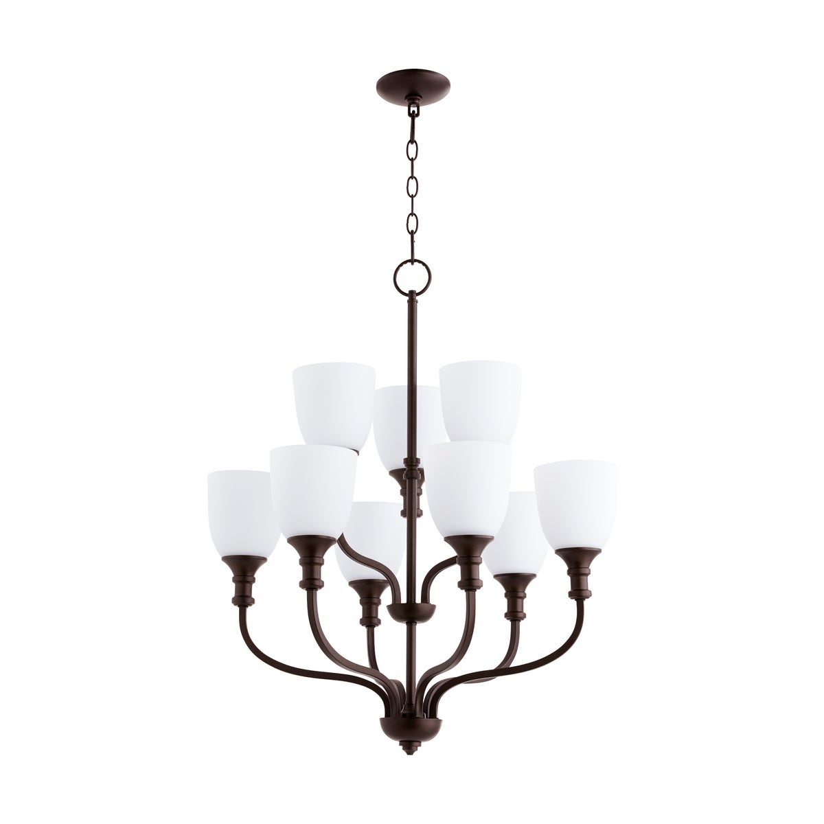 Richmond 9 Light Oiled Bronze Transitional Chandelier