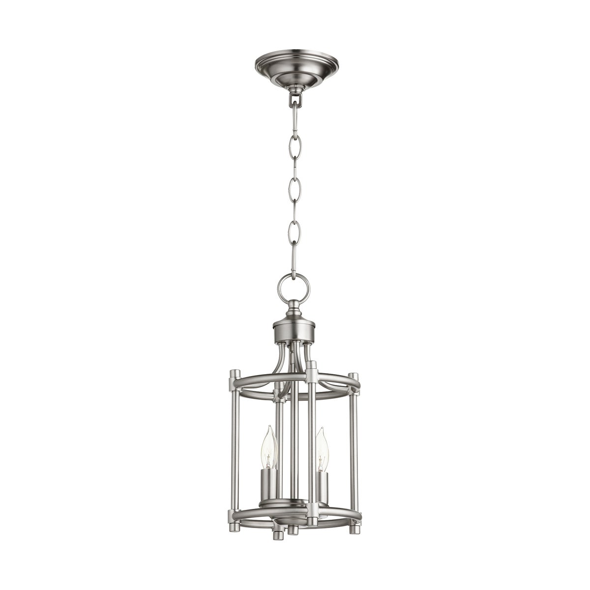 Rossington 2 Light Satin Nickel Pendant