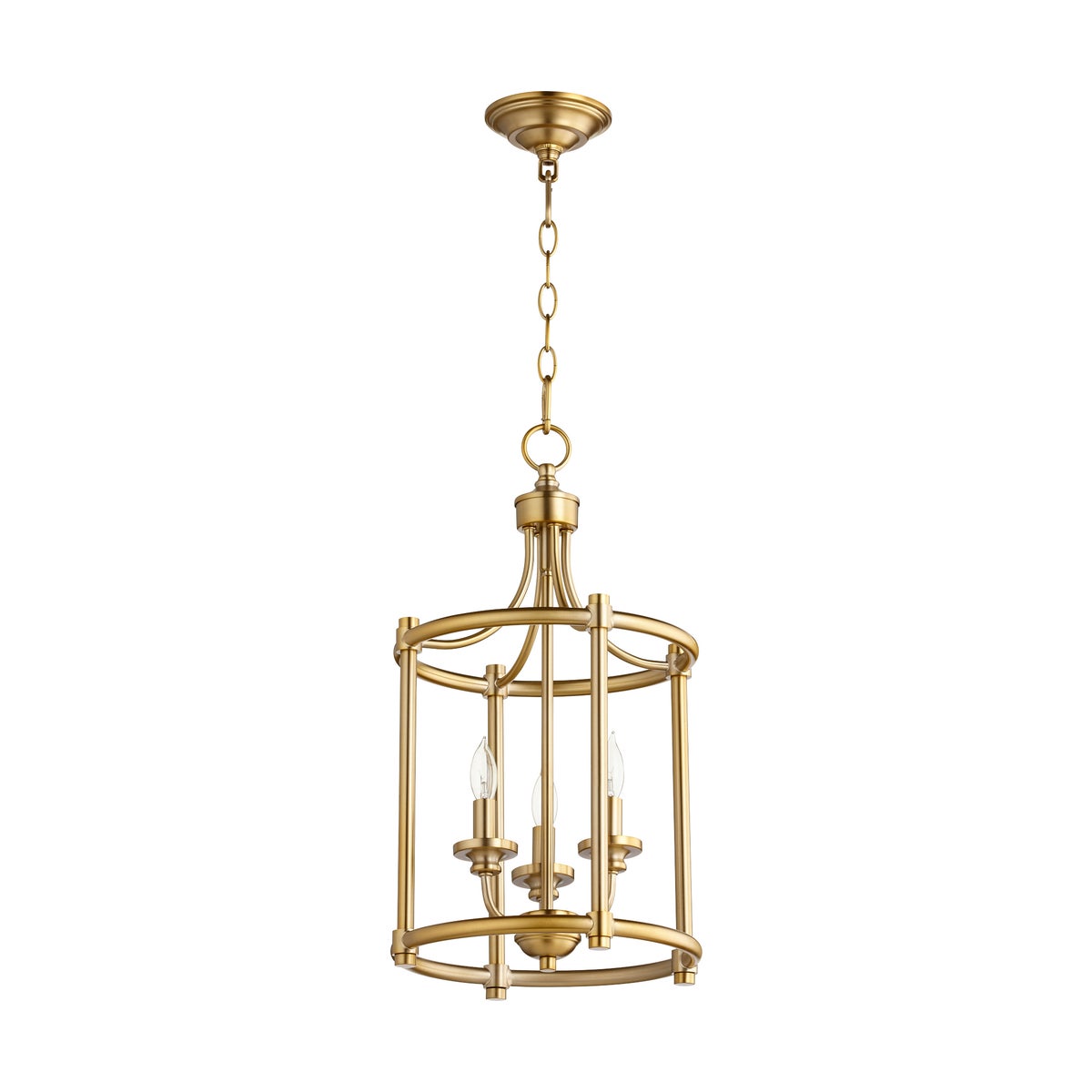 Rossington 3 Light Aged Brass Pendant