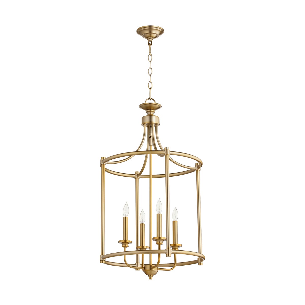 Rossington 4 Light Aged Brass Pendant