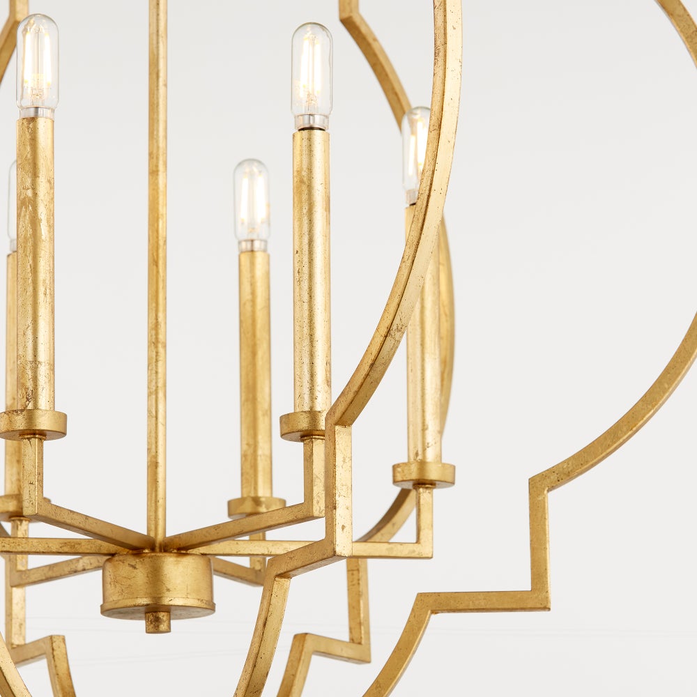Dublin Gold Leaf Transitional Pendant