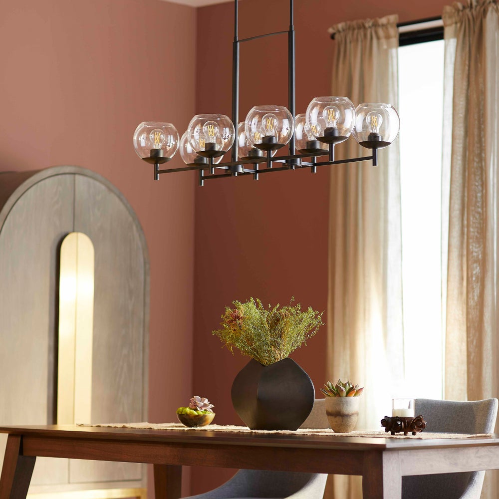 LYON 8 Light LINEAR CHANDMatte Black