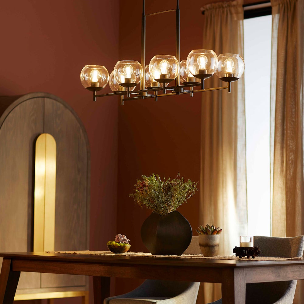 LYON 8 Light LINEAR CHANDMatte Black