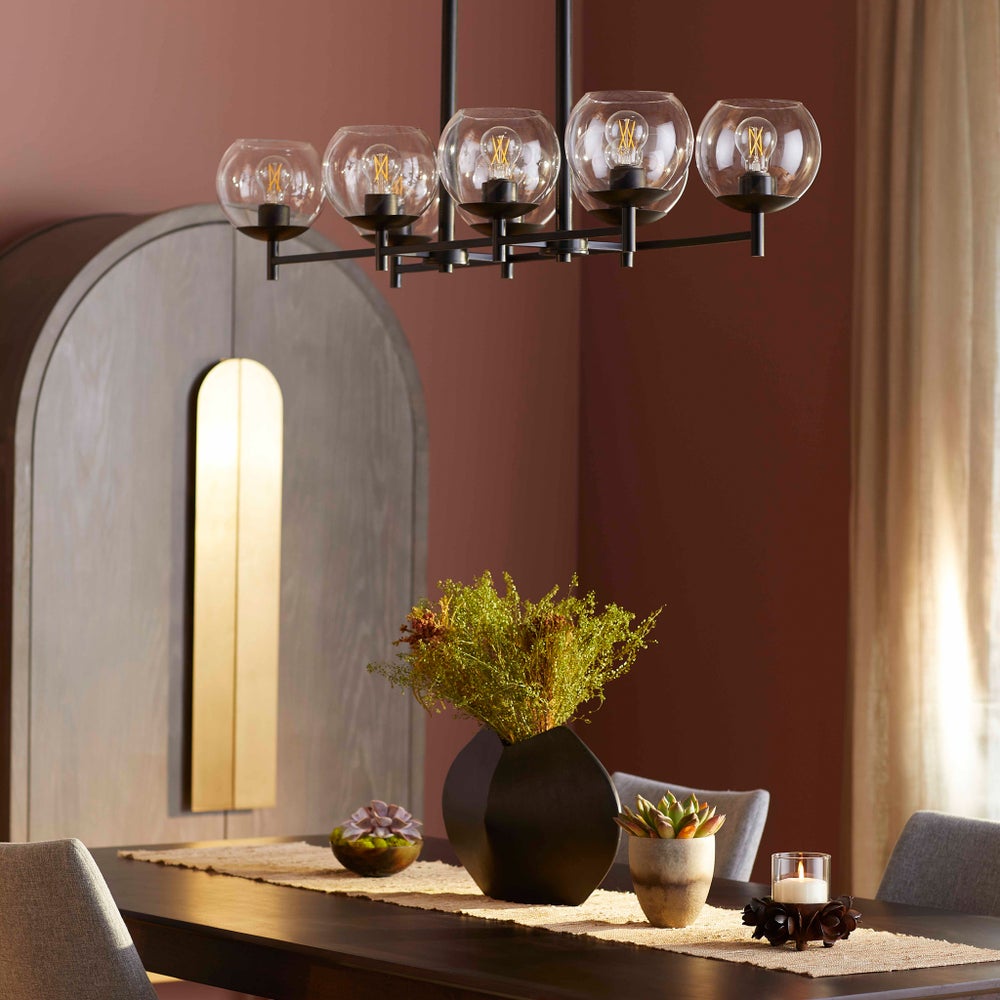 LYON 8 Light LINEAR CHANDMatte Black