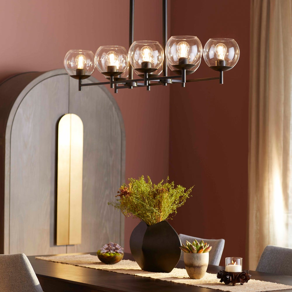 LYON 8 Light LINEAR CHANDMatte Black