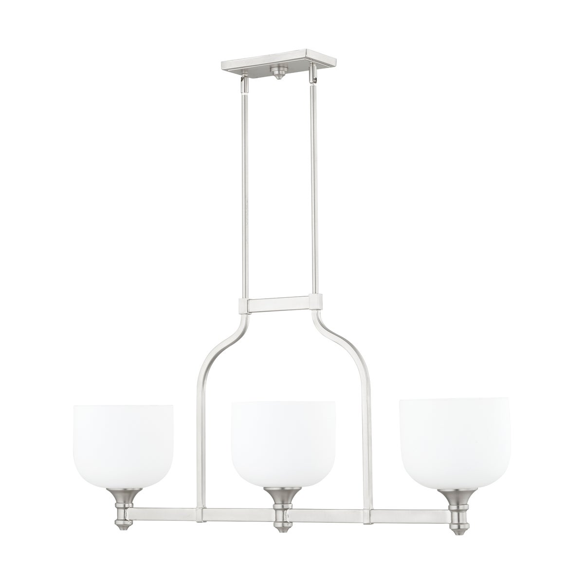 Richmond 3 Light Transitional Satin Nickel Linear Pendant
