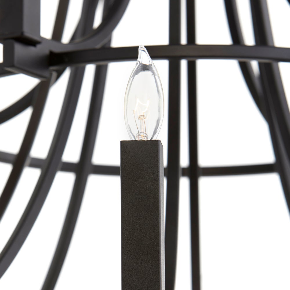 OLYMPUS 12 Light chandelier- Black