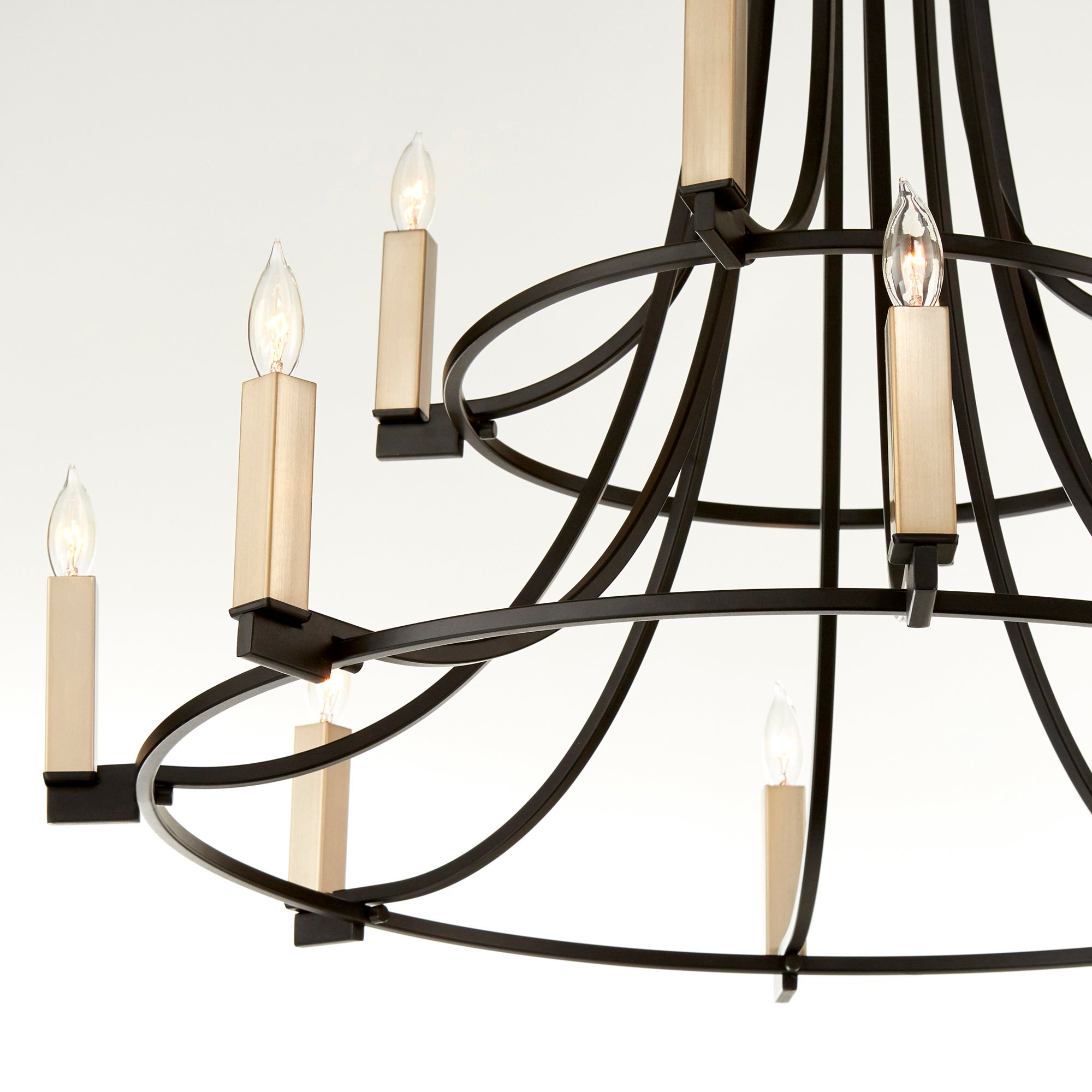 12 light chandelier black