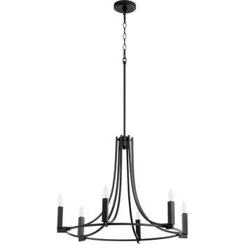 OLYMPUS 6 Light chandelier- Black