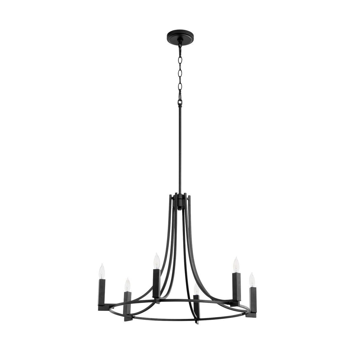 OLYMPUS 6 Light chandelier- Black