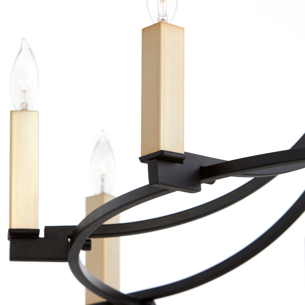 OLYMPUS 9 Light chandelier- Black
