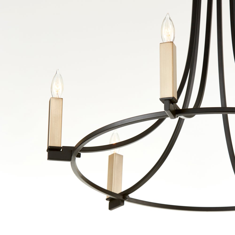 OLYMPUS 9 Light chandelier- Black