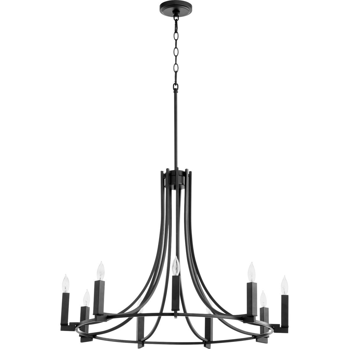 OLYMPUS 9 Light chandelier- Black