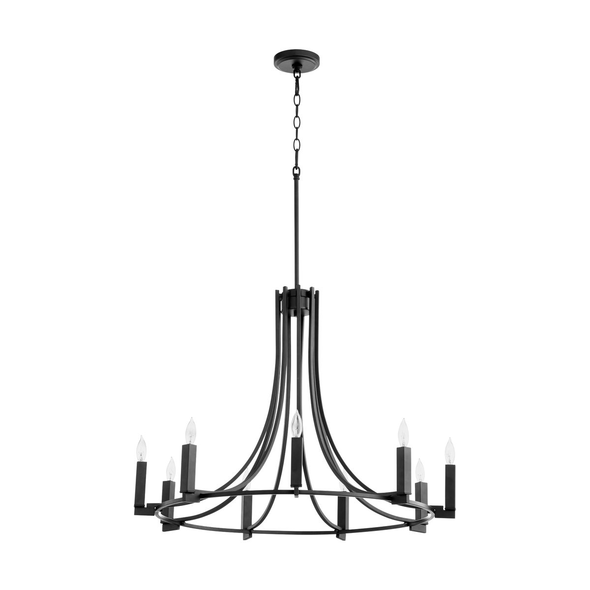 OLYMPUS 9 Light chandelier- Black
