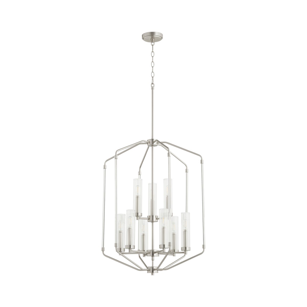 Citadel 9 Light Satin Nickel Pendant