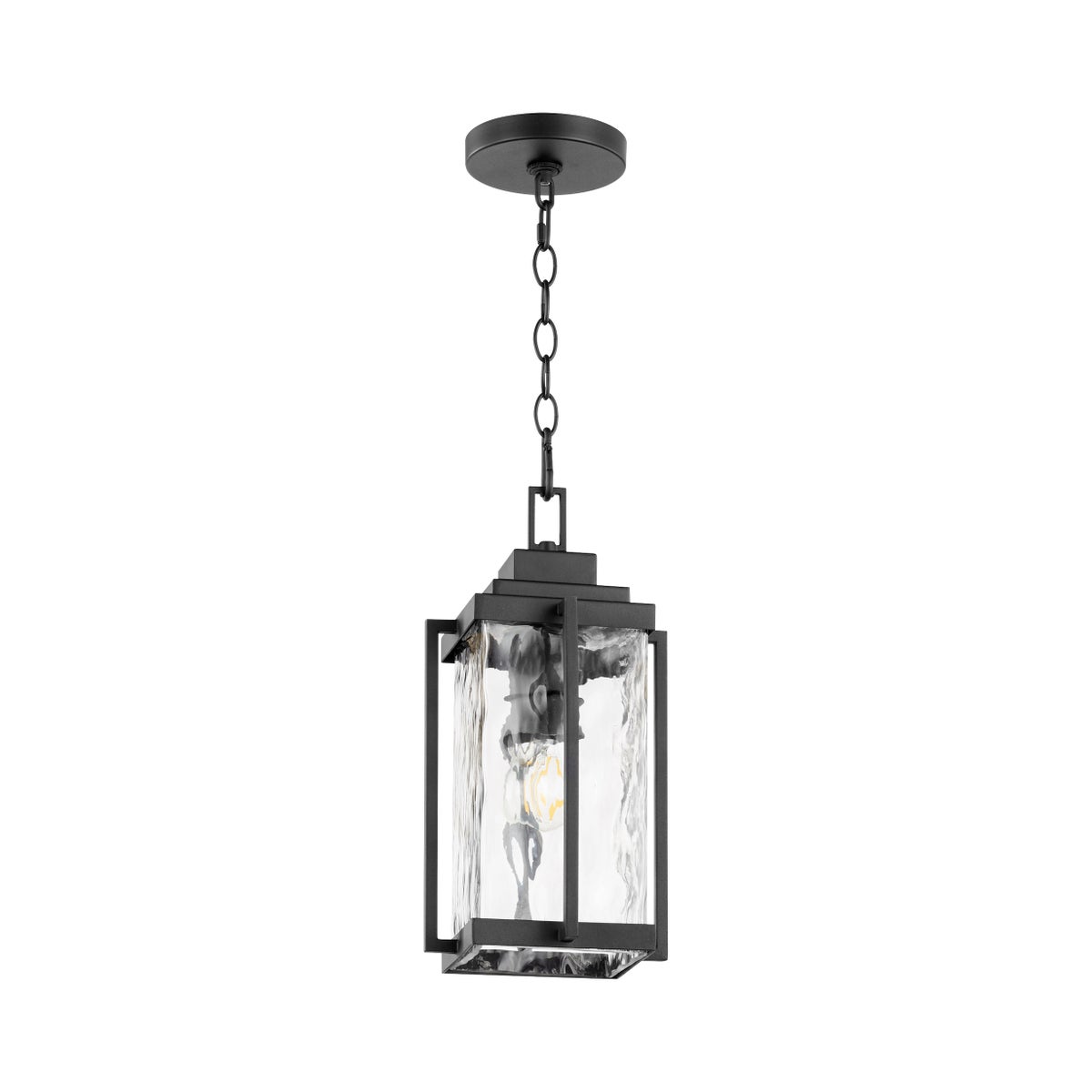 Domus 14" 1-Light Black Outdoor Pendant Lantern