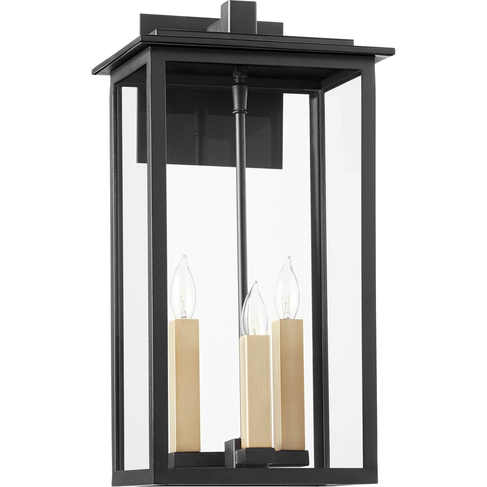 Westerly 19" 3-Light Black Outdoor Wall Lantern