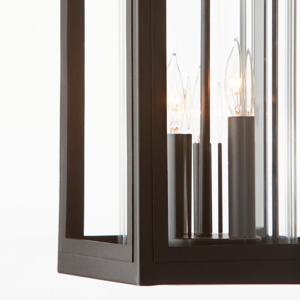 Harbor 18" 3-Light Outdoor Black Pendant