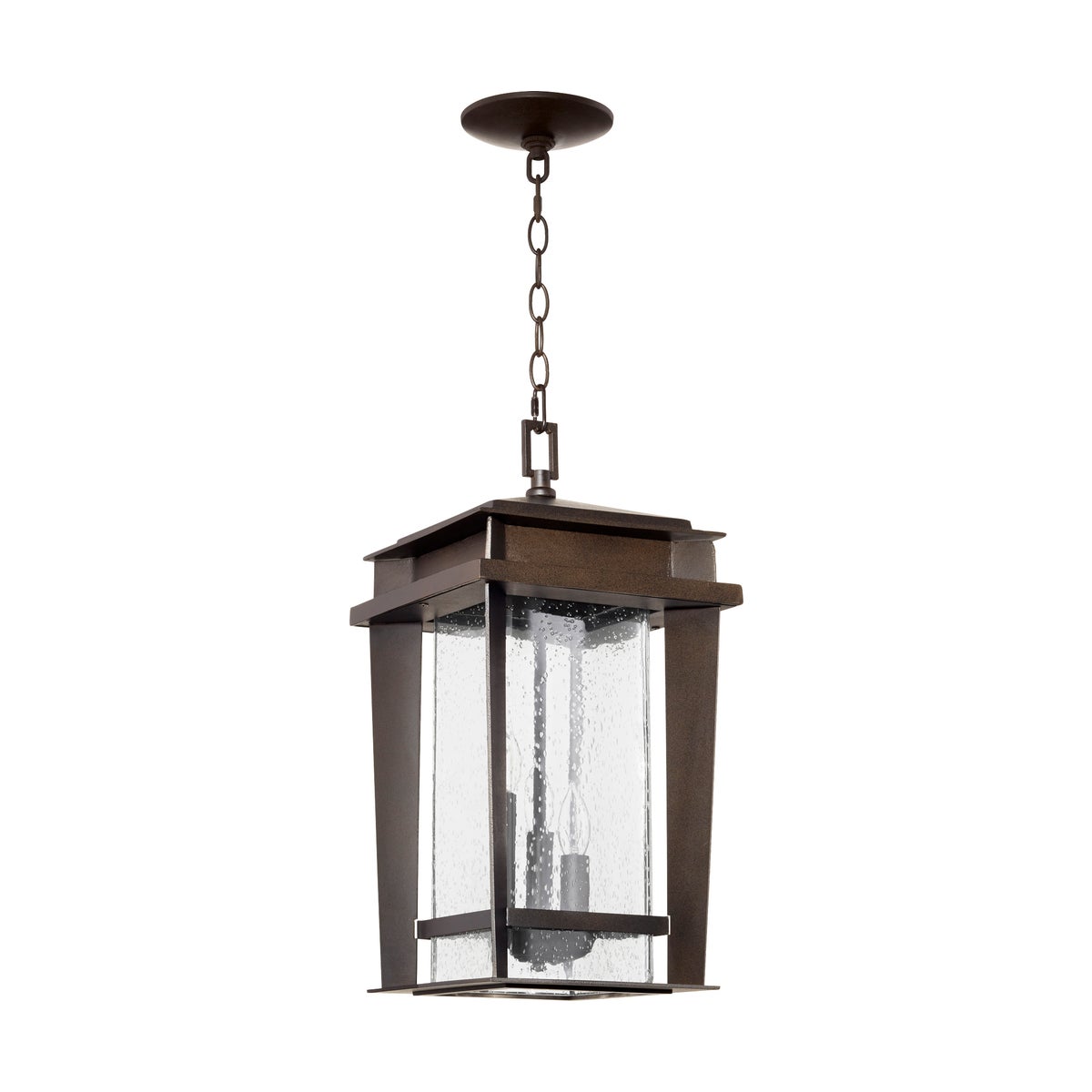 Easton 17" 3-Light Oiled Bronze Outdoor Pendant