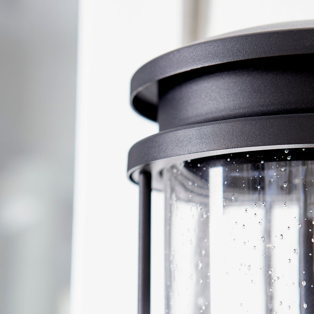 Hadley 15" 3-Light Black Outdoor Wall Light