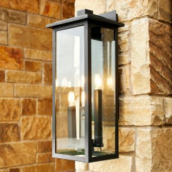 Westerly 25" 4-Light Black Outdoor Wall Lantern